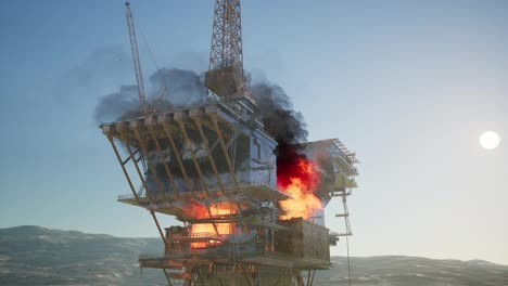 Offshore-Öl--Und-Gasbrände-Oder-Notfälle